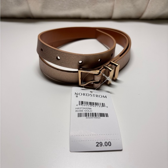 Nordstrom Accessories - Nordstrom | Halogen Small Rose Gold Trouser Fit Belt | NWT